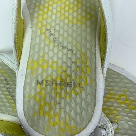 Merrell Astral Thong Waterproof Rubber Sandals White/Yellow Size 8 #0207-J36238 - Picture 7 of 10